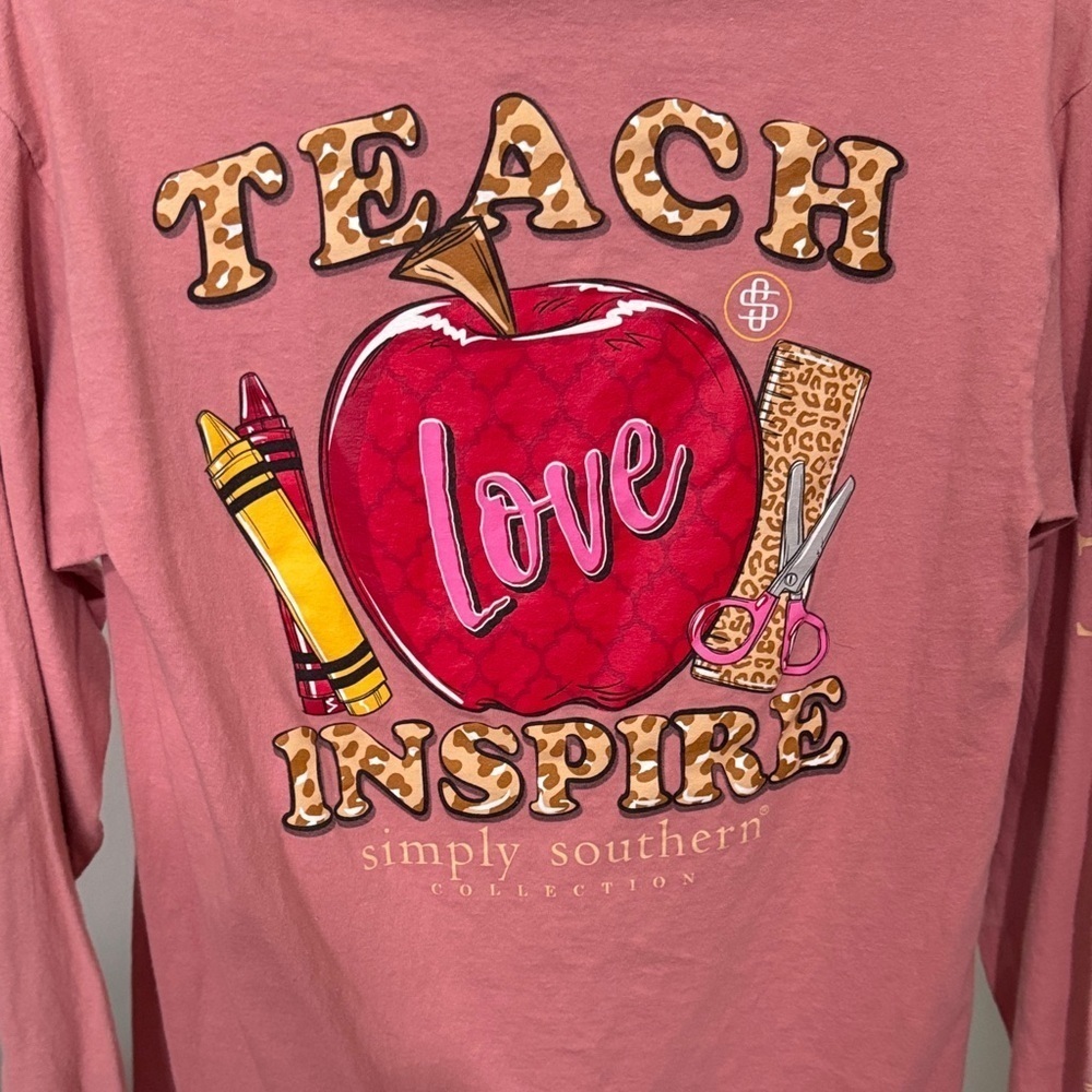 Simply Southern Pink 'Teach Love Inspire' Long Sleeve Tee